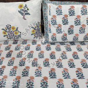 Indian Cotton Hand Block Bed Sheet