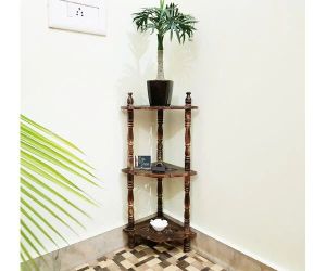 Wooden Mini corner rack