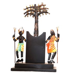 Wrought Iron Madia-Madin Couple Tree Figurine