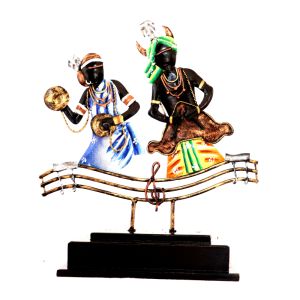 Wrought Iron Madia Madin Dancing Couple on Melody Figurine