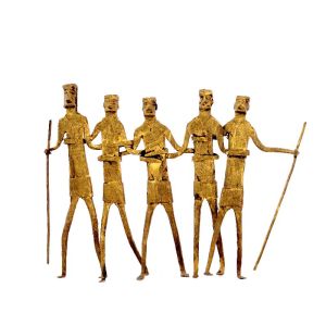 Wrought Iron Tribal Dancing Group Figurine