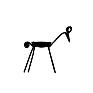 Wrought Iron Tribal Standing Goat Candle Stand