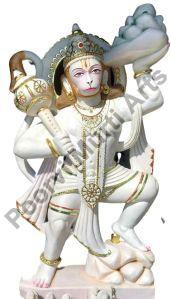 60 Inch White Marble Hanuman Statue