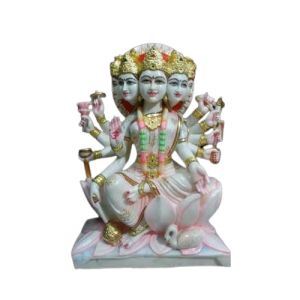 White Marble Gayatri Mata Statue