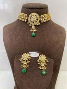MJ-S-977 Yellow and Green Necklace Set