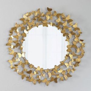 Butterfly Round Wall Mirror