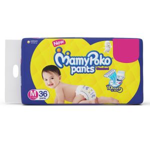 Mamypoko Standard Baby Diaper Pants, Medium (7 - 12 kg) 36 Count