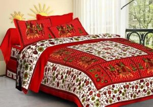 Fancy Jaipuri Cotton Double Bed Sheet