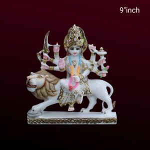 9 Inch Marble Durga Statue