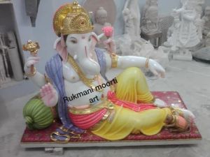 Multicolor Marble Ganesh Statue