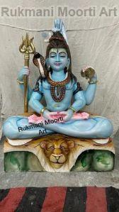 Marble Sitting Shiva Statue