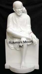 White Marble Sai Baba Statue