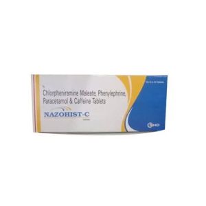 Chlorpheniramine Maleate Phenylephrine Paracetamol and Caffeine Tablets