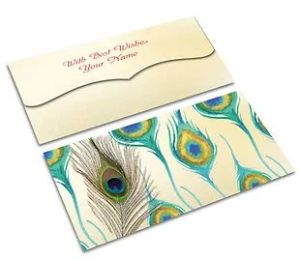 Customized Peacock Theme Shagun Envelopes