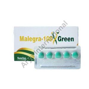 Malegra Green 100mg Tablets, Packaging Type : Blister