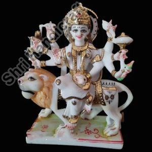 9 Inch Marble Durga Maa Statue