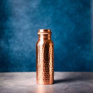 500ml Glossy Hammered Copper Water Bottle