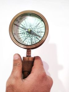 Nautical Magnifying Glass Brass Compass