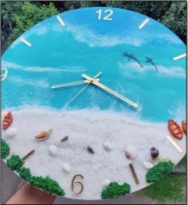 Resin Art Wall Clock