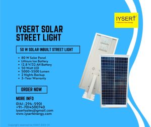 IYSERT 50W SOLAR ALL IN ONE STREET LIGHT