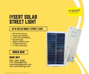 IYSERT 60W SOLAR ALL IN ONE STREET LIGHT