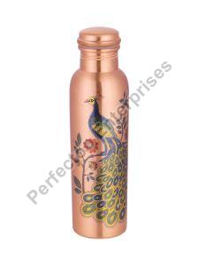 COPOSIL&amp;trade; Copper Bottles With Peacock Design