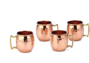 Copper Hammered Short Mug