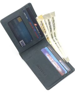 Neubuck leather wallet for men 6 card slots