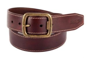 HANDMADE, HAND COLORED BROWN CASUAL LEATHER BELT