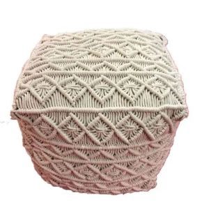 Macrame Crochet Pouf