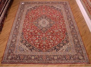 4.18x3.02m Persian Kashan Carpet
