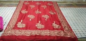 Red Printed Cotton Stole