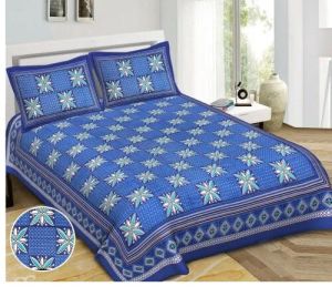 Blue Cotton Bed Sheet