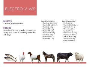 Electro-V-WS Poultry Feeds Supplements