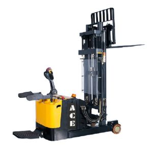 Electric reach stacker