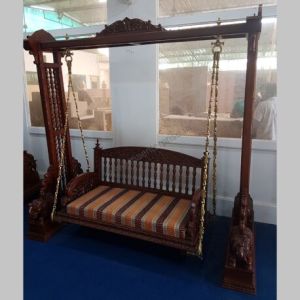 Wooden Carved Swing Jhula for Home