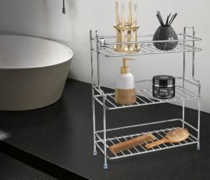 Stainless Steel Multipurpose Bathroom Shelf