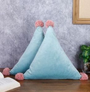 Velvet Triangle Filled Cushions