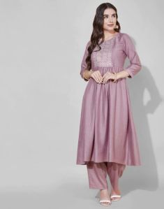 Lilac Kurti With Pant Set