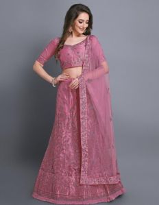 Net Embroidered Lehenga