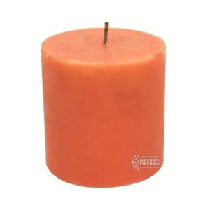 Plain Brown Wax Pillar Candle