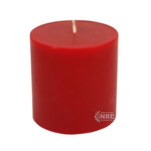Plain Red Wax Pillar Candle