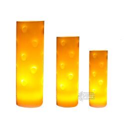 Savitur Orange Colour Lantern Candles