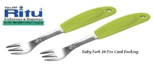 J-064 Ritu Baby Fork Regular 10 Pcs Card Packing