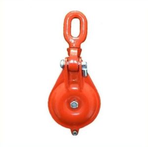 Metal Polished Motorized Wire Rope Pulley Block, for Double Beam
