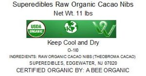 Superedibles Raw Organic Cacao Nibs