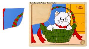 LET'S COMPLETE PICTURE - BASKET CAT Educational puzzle Toys