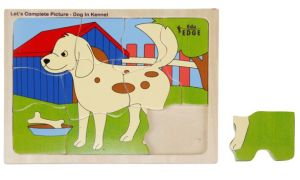 LET'S COMPLETE PICTURE - DOG IN KENNEL Educational puzzle Toys