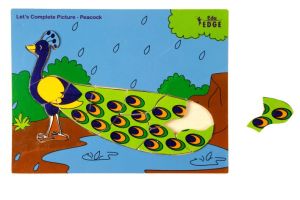 LET'S COMPLETE PICTURE - PEACOCK Educational puzzle Toys