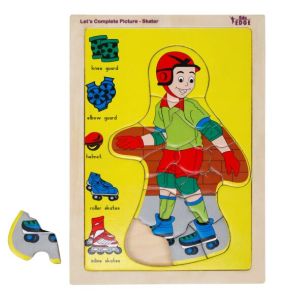 LET'S COMPLETE PICTURE - SKATING BOY Educational puzzle Toys